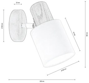 Spot-Light DO2248156 - Lampada da parete TRENDY 1xE27/15W/230V pino