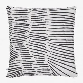 Federa per cuscino quadrata in cotone (60x60 cm) Ubongo Style Bianco - Sklum