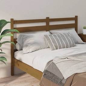 Testiera per letto miele 156x4x100 cm in legno massello di pino