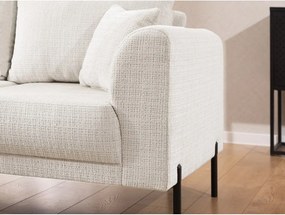 Divano angolare beige (con penisola a sinistra/a L) con rivestimento in ciniglia Mauris – Ropez