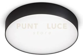 Gpl272c- plafoniera in alluminio nera a led 3000k 2250lm 30w d.25cm