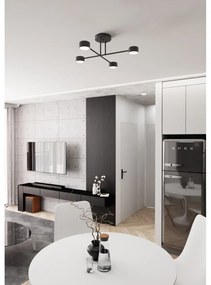 Lampada da soffitto in acciaio HALO 4 bianco/nero 4xGX53 Colore del corpo Nero
