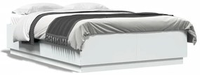 Giroletto Con Luci Led Bianco 160x200 Cm İn Legno Multistrato /