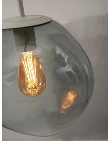Lampada a sospensione grigia con paralume in vetro ø 12 cm Helsinki - it's about RoMi