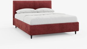 ONYX letto imbottito con vano contenitore e testiera verticale in tessuto certificato Oeko-Tex®