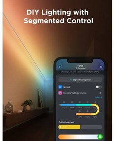 Govee - Striscia LED sospesa RGBICWW/36W/24V 4m Skyline Matter Wi-Fi
