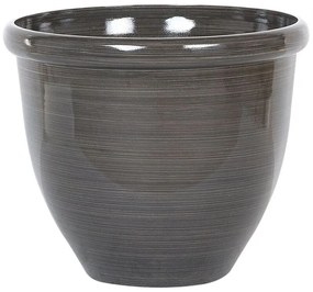Vaso in pietra marrone scuro ⌀ 49 cm TESALIA Beliani
