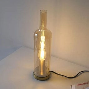 JUST LIGHT. 14006-27 - Lampada da tavolo BOTTLE 1xE14/25W/230V beige/fumé