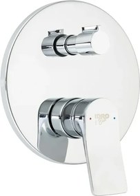 Miscelatore ad incasso per doccia in ottone cromato lucido con deviatore Sound