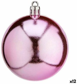 Set di palline di Natale Rosa Plastica Ø 7 cm (12 Unità)