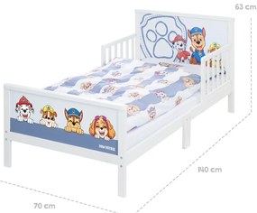 Letto per bambini bianco e blu 70x140 cm Paw Patrol - Roba