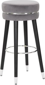 Sedia da bar grigia in imbottito (altezza della seduta 74 cm) Paris – Mauro Ferretti