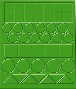 3 carte da decorare con più di 260 mosaici in schiuma et 1 libretto con istruzioni e modelli.