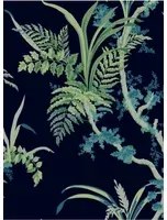 Coordonne Carta da parati Wild Ferns - Navy