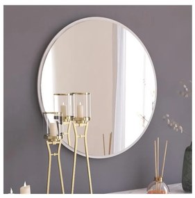 Specchio da parete OZZE diametro 60 cm bianco