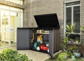 Contenitore da giardino marrone scuro in plastica Deco – Keter