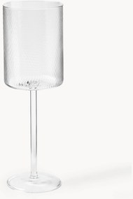 Set di 4 bicchieri da vino rosso in vetro soffiato Limon