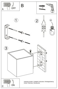 Brilagi -  Applique a LED MURO 1xG9/3,5W/230V calcestruzzo