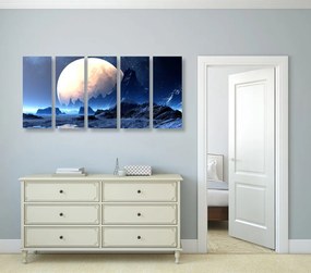 Quadri 5 pezzi – Paesaggio fantastico