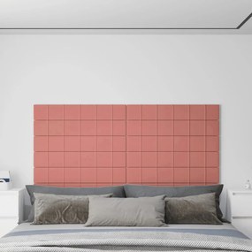 Pannelli Murali 12 Pz Rosa 90x15 Cm Velluto 1,62 M² /