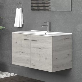 Mobile bagno sospeso da 90cm con 2 ante BT-90 - KAMALU