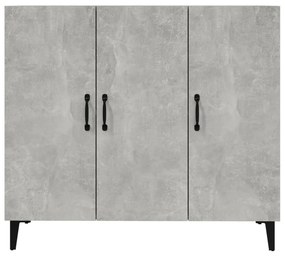 Credenza grigio cemento 90x34x80 cm in legno multistrato