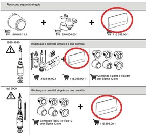 Placca di comando per wc sospeso GEBERIT TWINLINE cromo/satinato