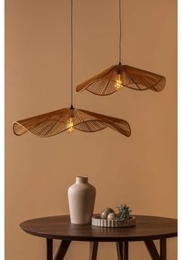 Lampada a sospensione color oro con paralume in carta intrecciata ø 62 cm Sombra - Leitmotiv
