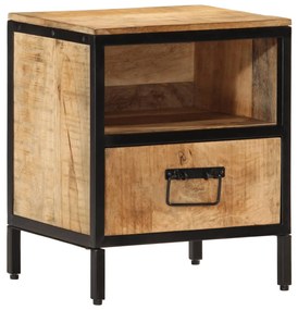 Comodino 40x35x50 Cm İn Legno Massello Di Mango /