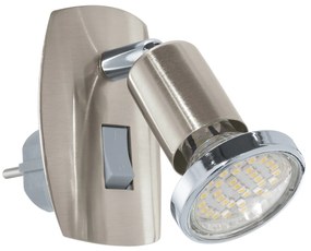 Applique Moderna Mini 4 Acciaio Nichel Satinato 1 Luce Gu10 2,8W