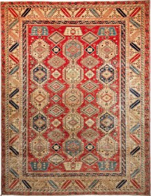 Kazak Tappeto 280x350 Rosso (Pakistan) Annodato A Mano