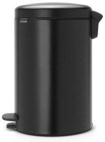 Cestino per la spazzatura nero opaco in acciaio con pedale 20 l NewIcon – Brabantia