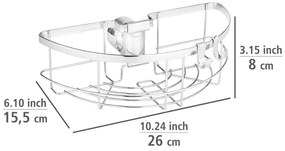Mensola da bagno autoportante in acciaio inox in colore argento Floresta - Wenko