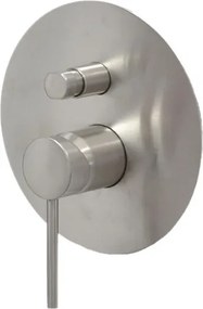Rubinetto doccia getto laminare cristallino ad incasso con deviatore Circle two nichelato opaco GATTONI RUBINETTERIA