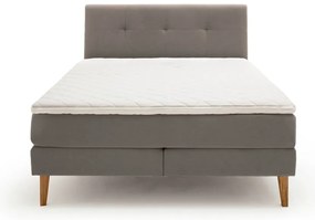 Letto boxspring grigio chiaro 160x200 cm Stockholm - Meise Möbel