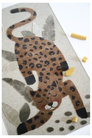 Tappeto per bambini marrone e beige 80x125 cm Little Jaguar - Nattiot