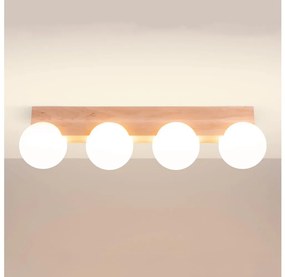 Sollux SL.1685 - Plafoniera BULBO 4xG9/8W/230V faggio/bianco