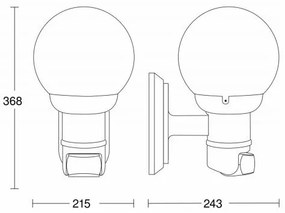 STEINEL 634315 - L 560 S Applique bianca con sensore da esterno IP44