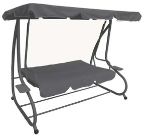 Dondolo PANAREA BIG reclinabile 230x120 cm – Dark Grey, con funzione letto