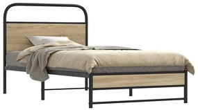 Giroletto Senza Materasso Rovere Fumo 90x200 Cm İn Truciolato /