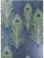 Matthew Williamson Carta da parati Peacock - Midnight/ Metallic Jade/ Metallic Cobalt