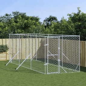 Cuccia Per Cani Da Esterno Argento 2x6x2 M Acciaio Zincato /