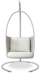 MATISSE - dondolo con struttura in allumino beige con corda beige