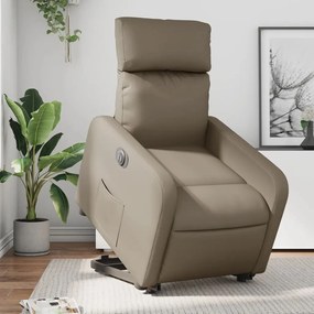 Poltrona Alzapersona Reclinante Elettrica Cappuccino Similpelle /
