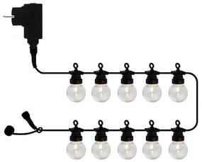 Catena luminosa 10 lampadine lunghezza 300 cm Lucas Clear - Sirius