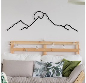 Decorazione da muro 100x29 cm montagne metallo