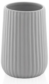 Portaspazzolini da appoggio bagno grigio Gedy serie Marika in ceramica