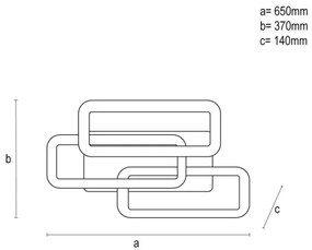 Lampadario a plafone LED dimmerabile LED/90W/230V 3000-6500K + telecomando