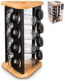 Set di 12 spezie con supporto Black - Orion