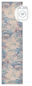 Runner lavabile blu-viola in fibra riciclata 60x230 cm Reid - Flair Rugs